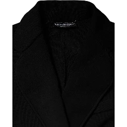 Black Viscose Single Breasted Blazer Jacket