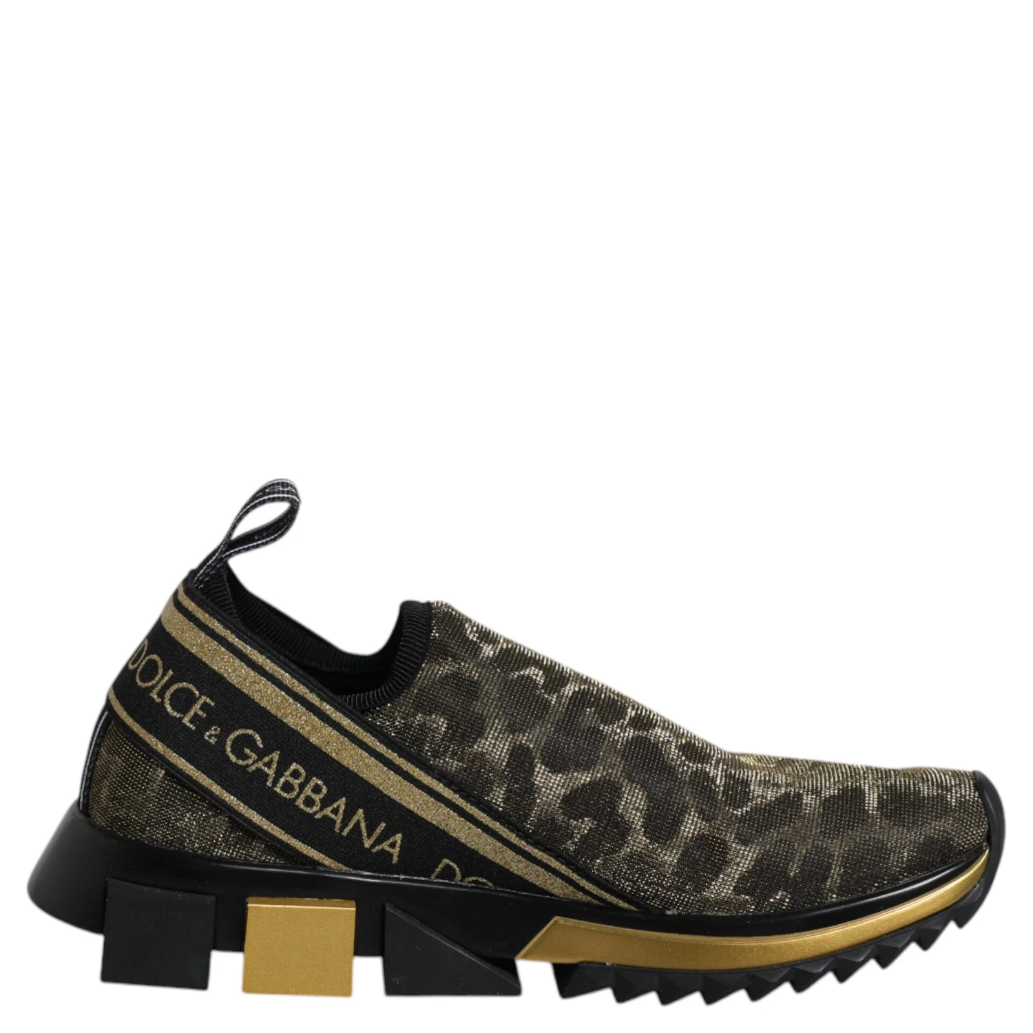 Gold Glitter Leopard Sorrento Sneakers Shoes