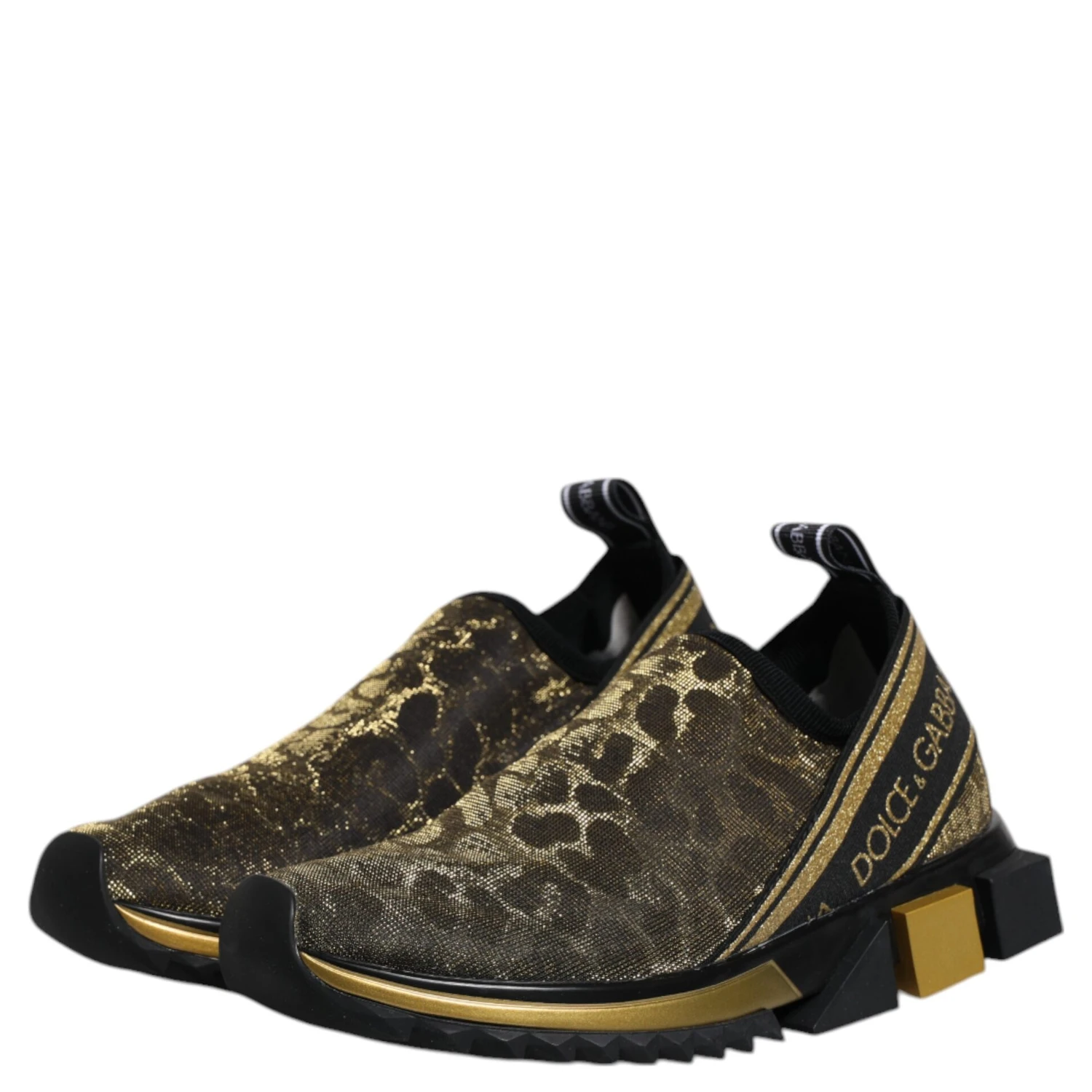 Gold Glitter Leopard Sorrento Sneakers Shoes