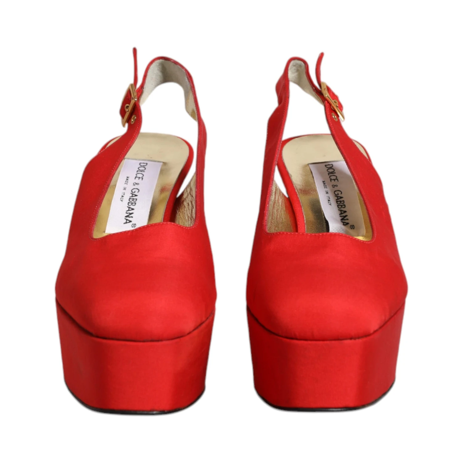Red Platform Slingback Heels Sandals Shoes