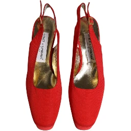 Red Platform Slingback Heels Sandals Shoes