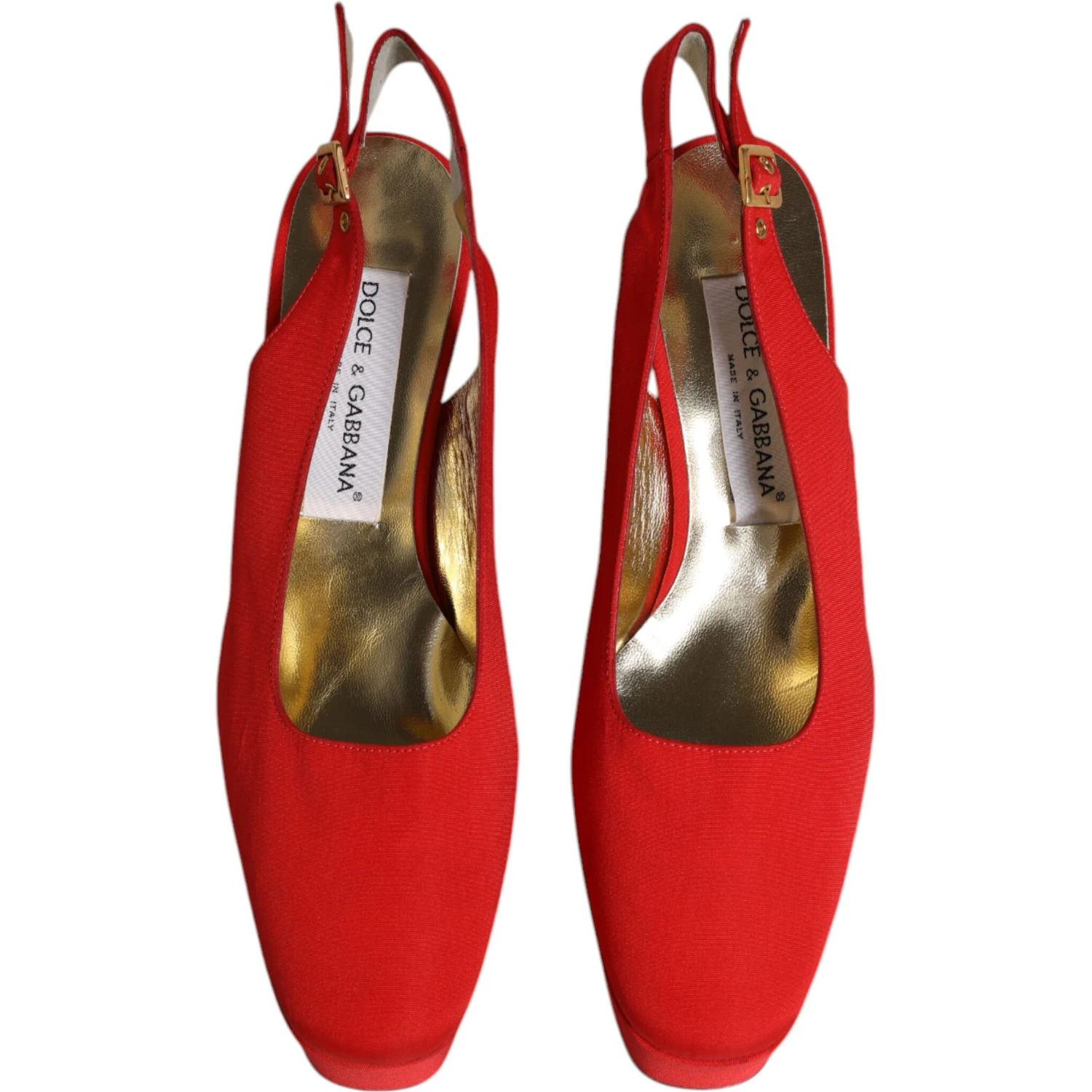 Red Platform Slingback Heels Sandals Shoes