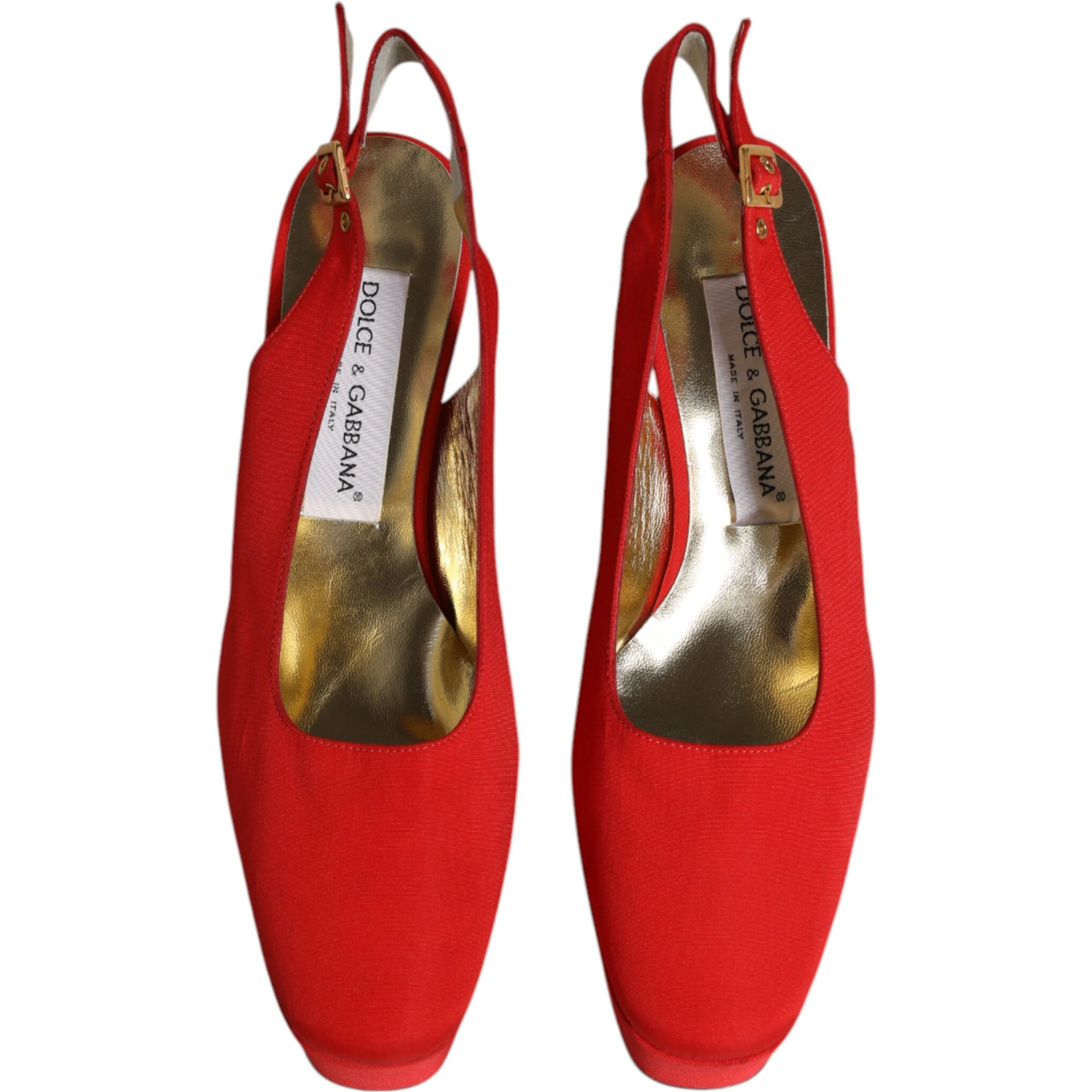 Red Platform Slingback Heels Sandals Shoes
