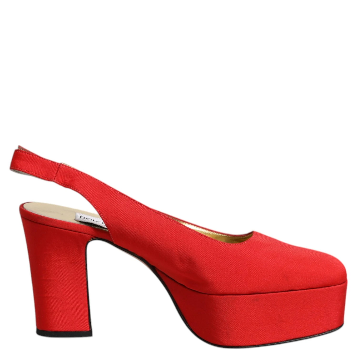 Red Platform Slingback Heels Sandals Shoes