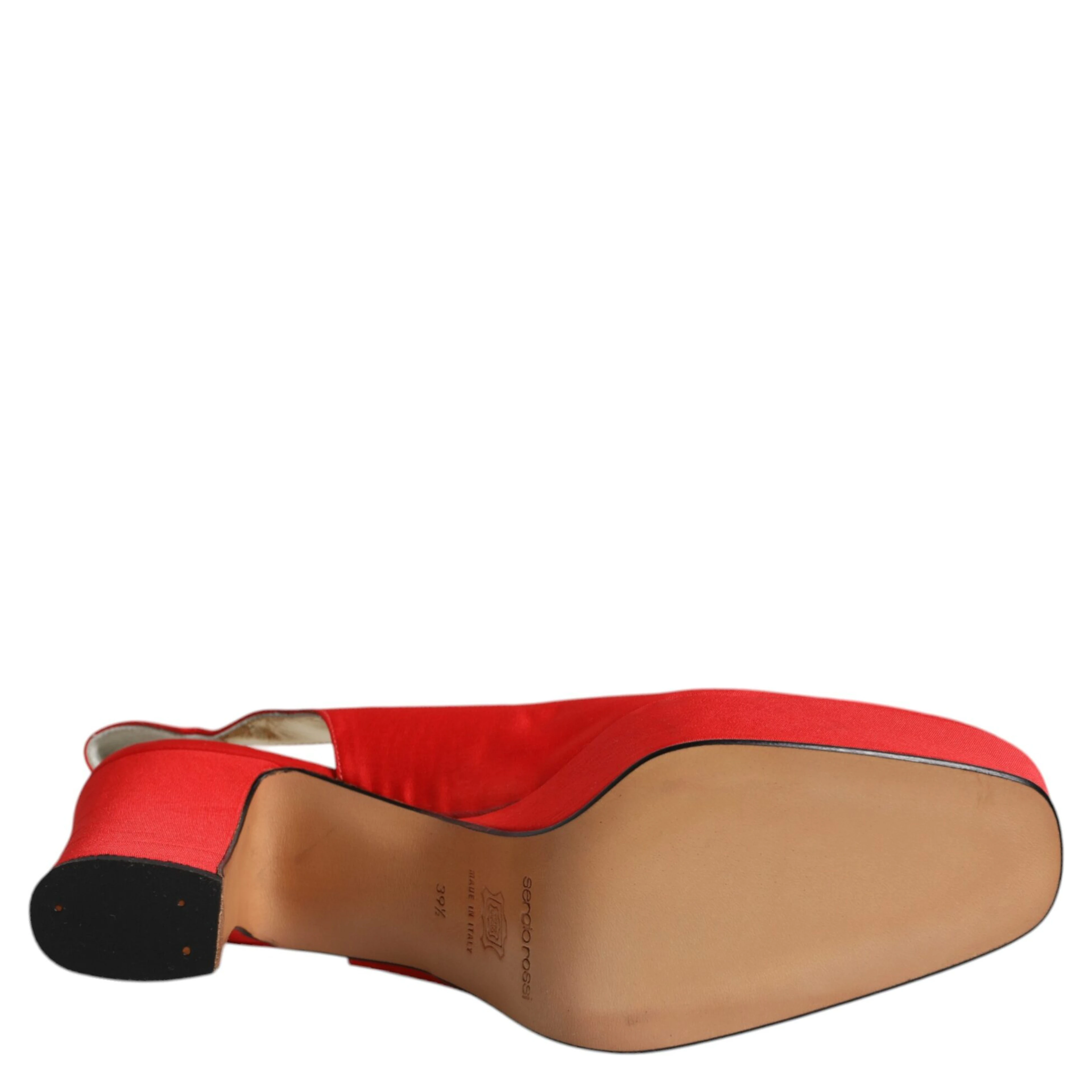 Red Platform Slingback Heels Sandals Shoes