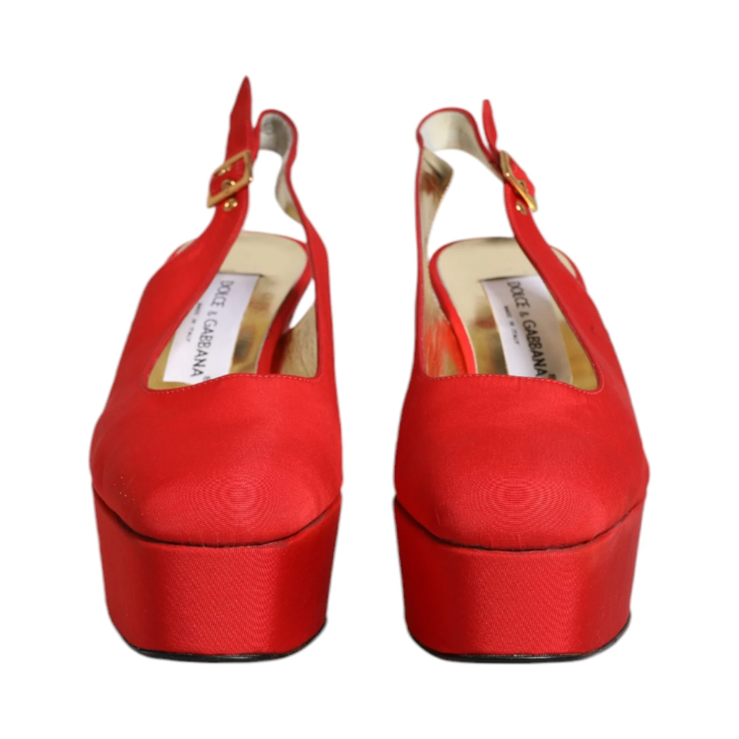 Red Platform Slingback Heels Sandals Shoes