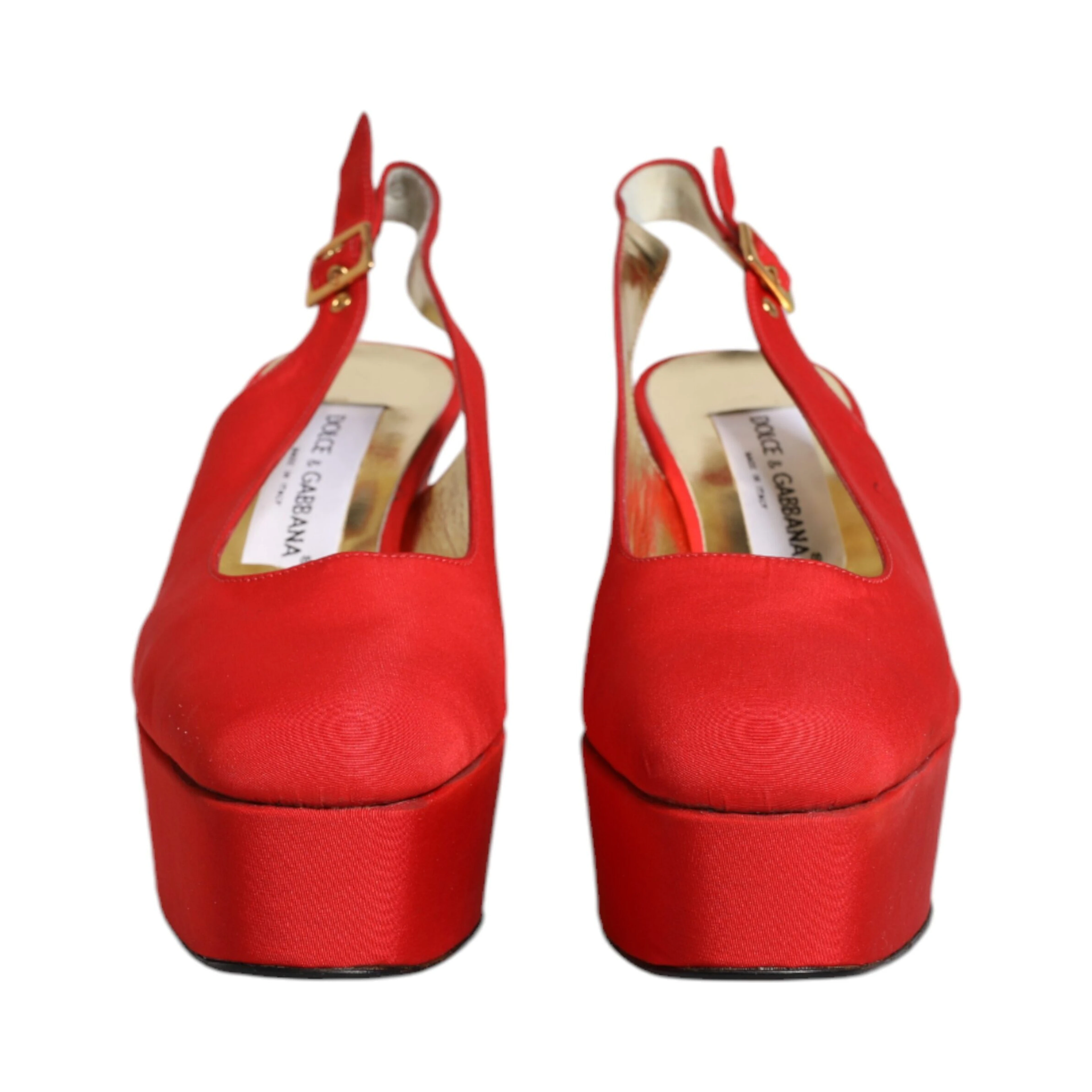 Red Platform Slingback Heels Sandals Shoes