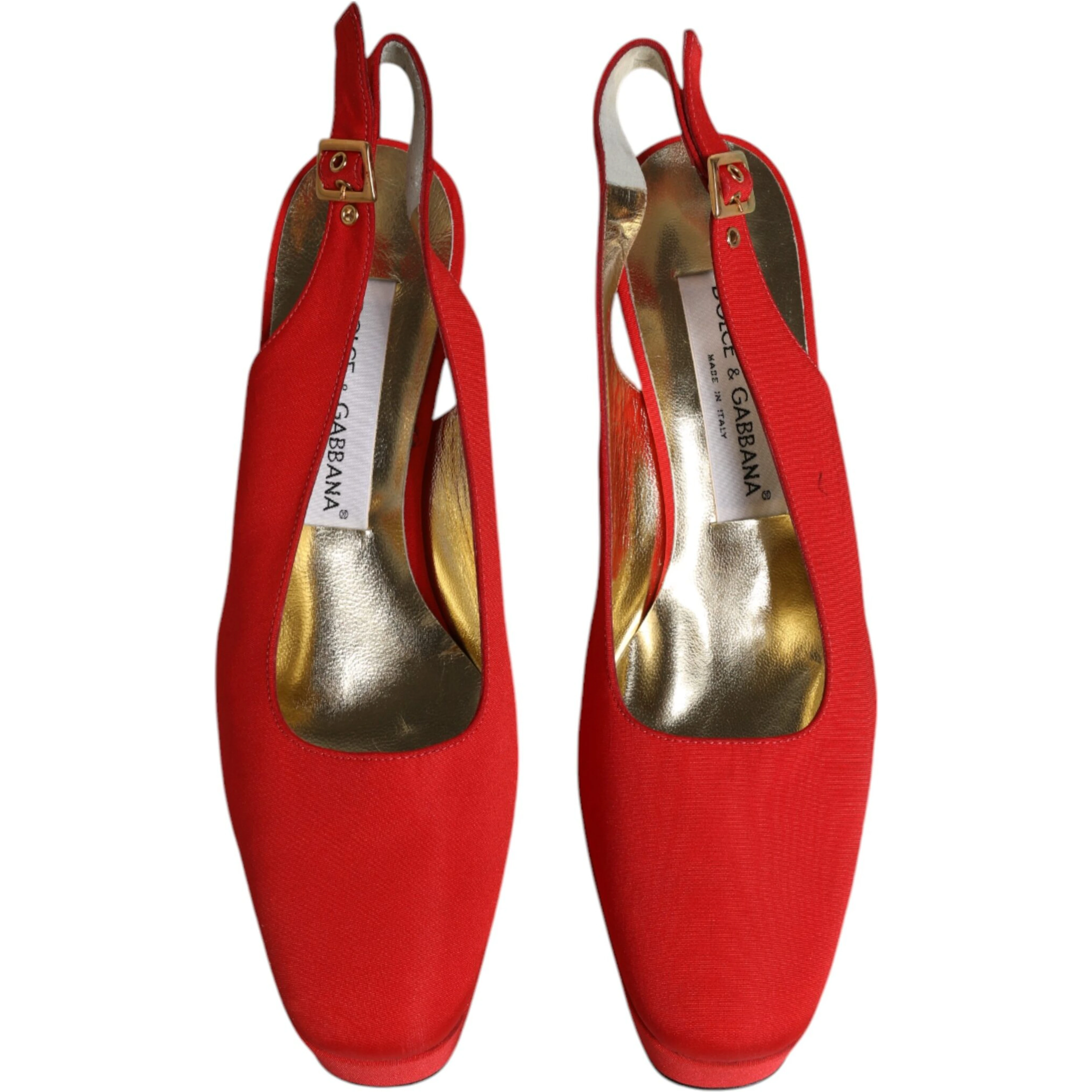 Red Platform Slingback Heels Sandals Shoes