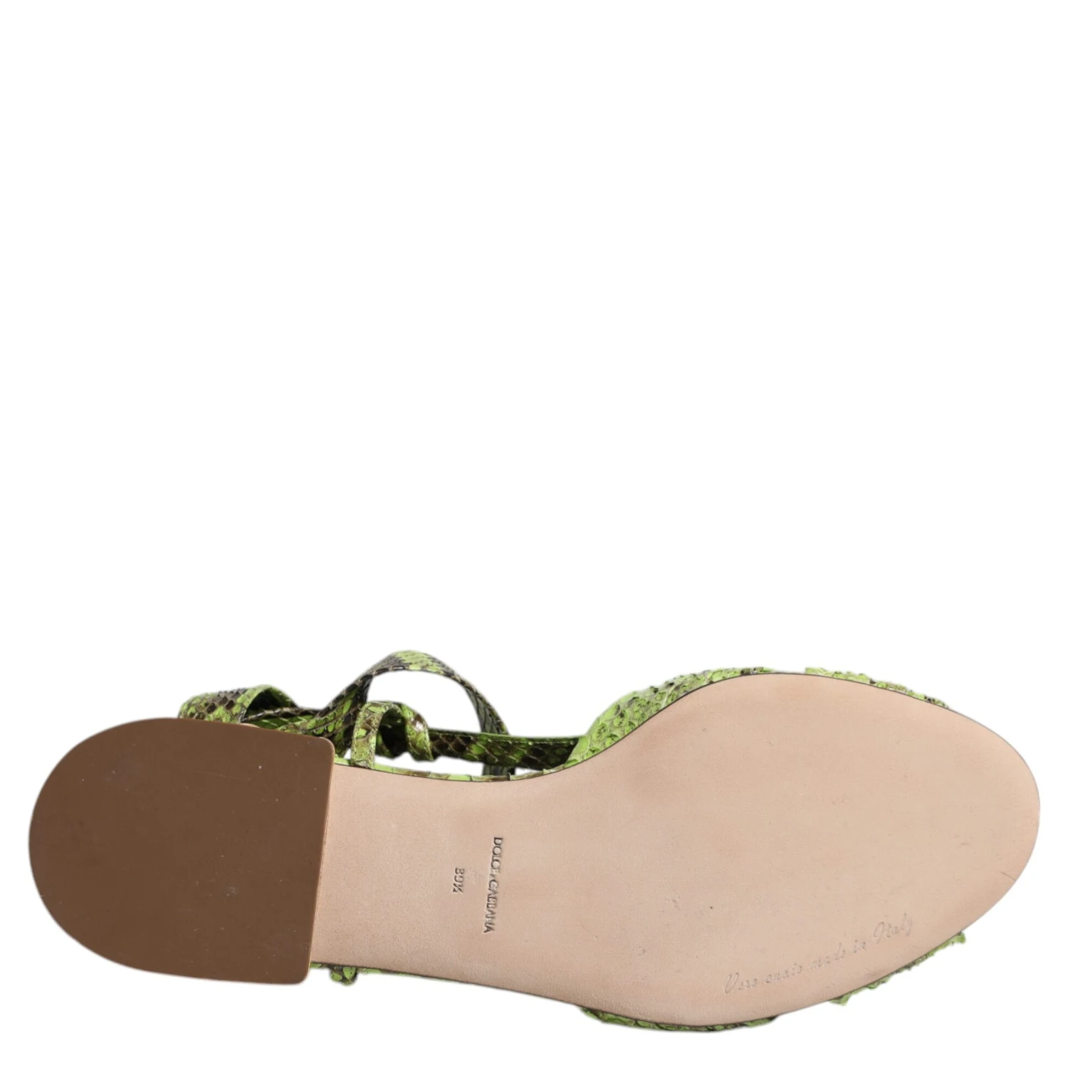 Green Animal Print Ankle Wrap Sandals Shoes