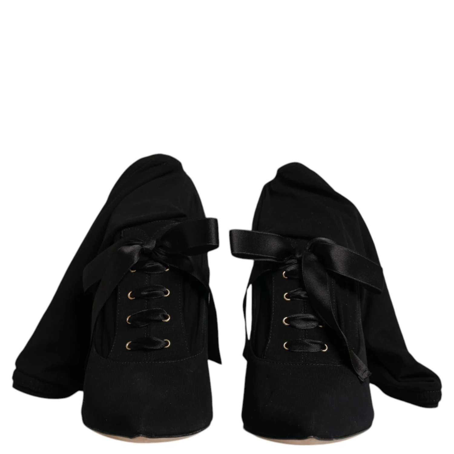 Black Stiletto Heels Mid Calf Boots Shoes