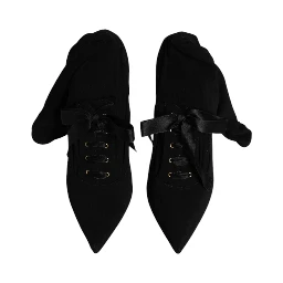 Black Stiletto Heels Mid Calf Boots Shoes