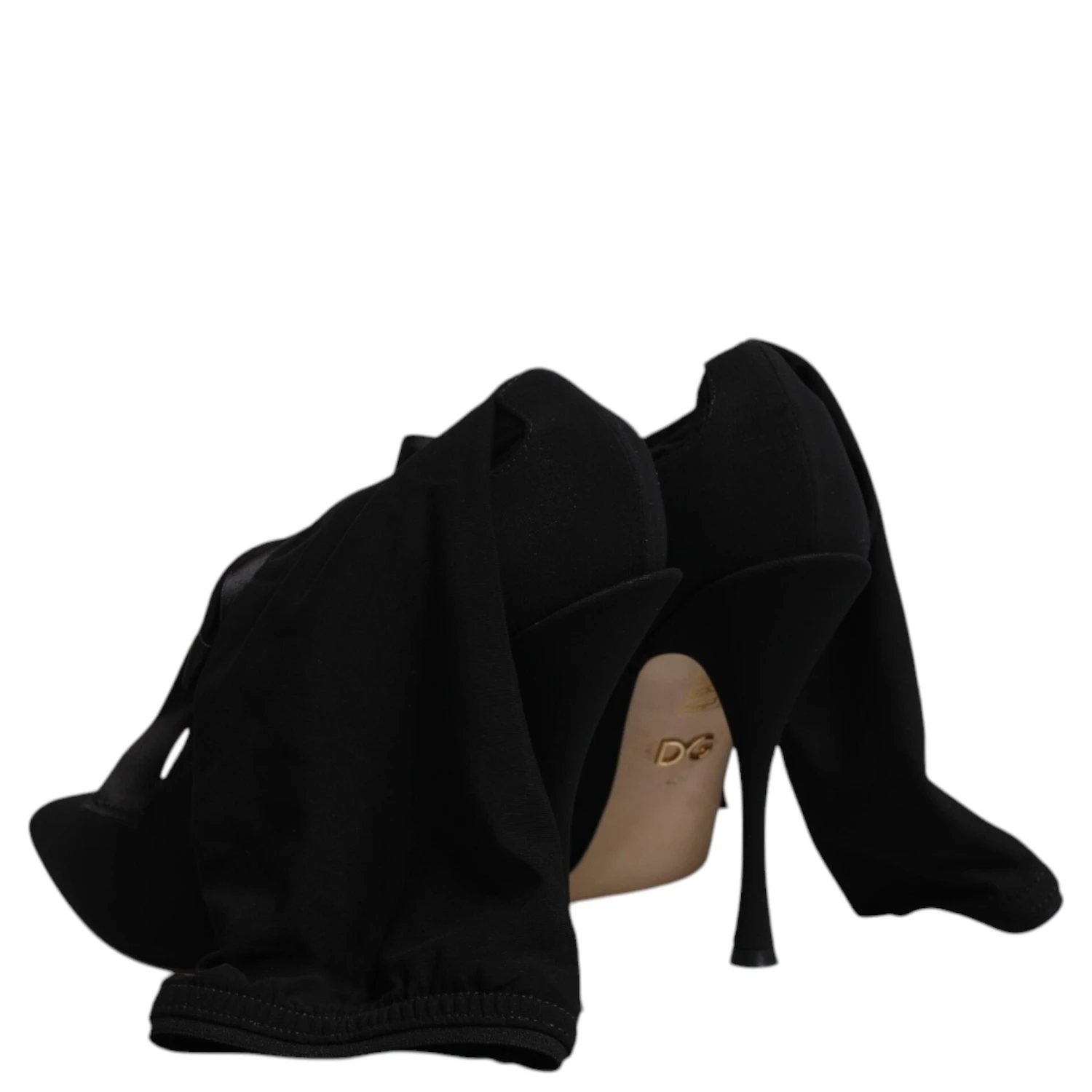 Black Stiletto Heels Mid Calf Boots Shoes
