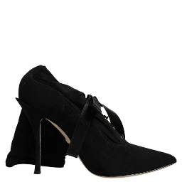 Black Stiletto Heels Mid Calf Boots Shoes