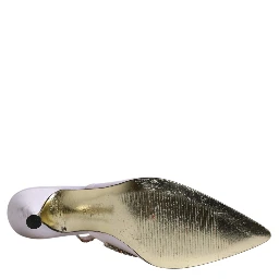 White Strass Crystal Slingbacks Pumps Shoes