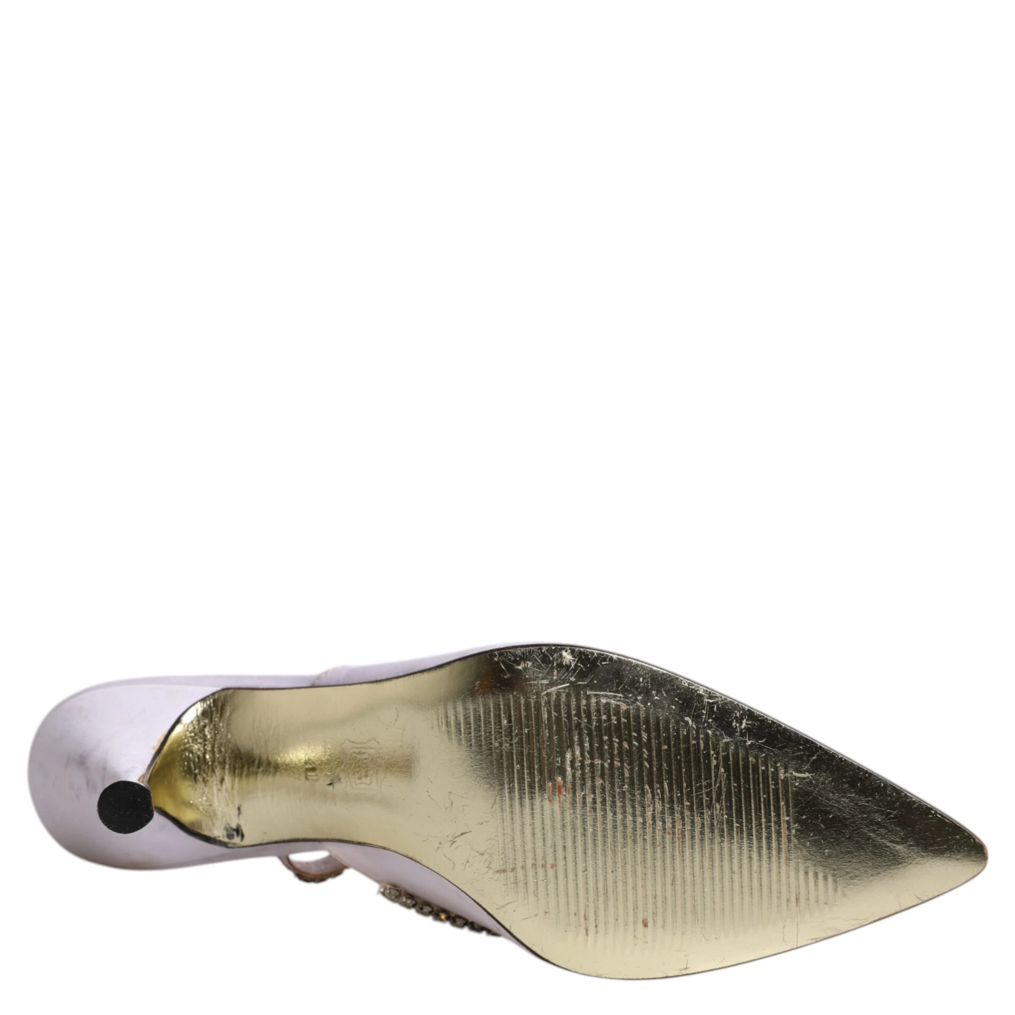 White Strass Crystal Slingbacks Pumps Shoes