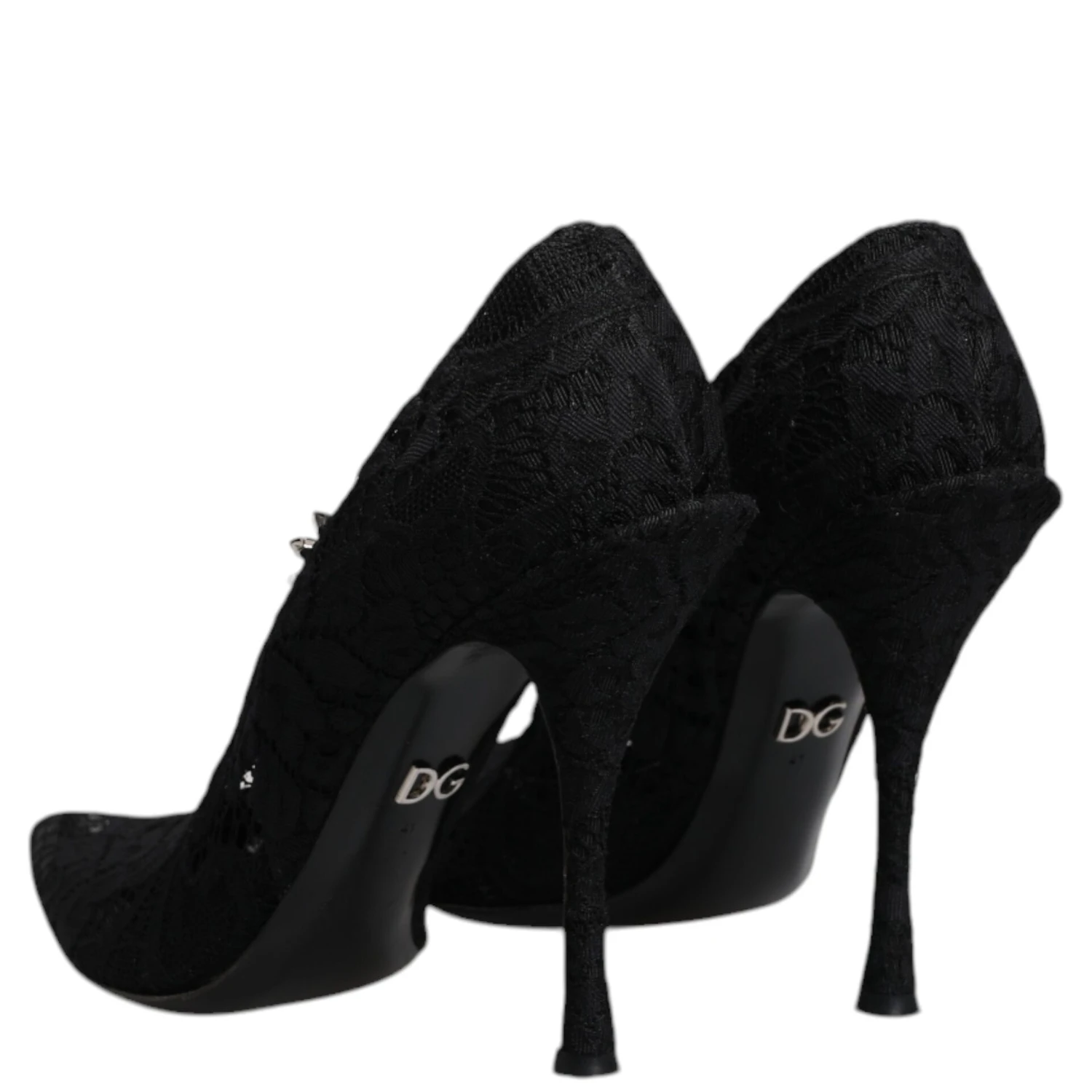 Black Lace Crystals Mary Jane Pumps Shoes