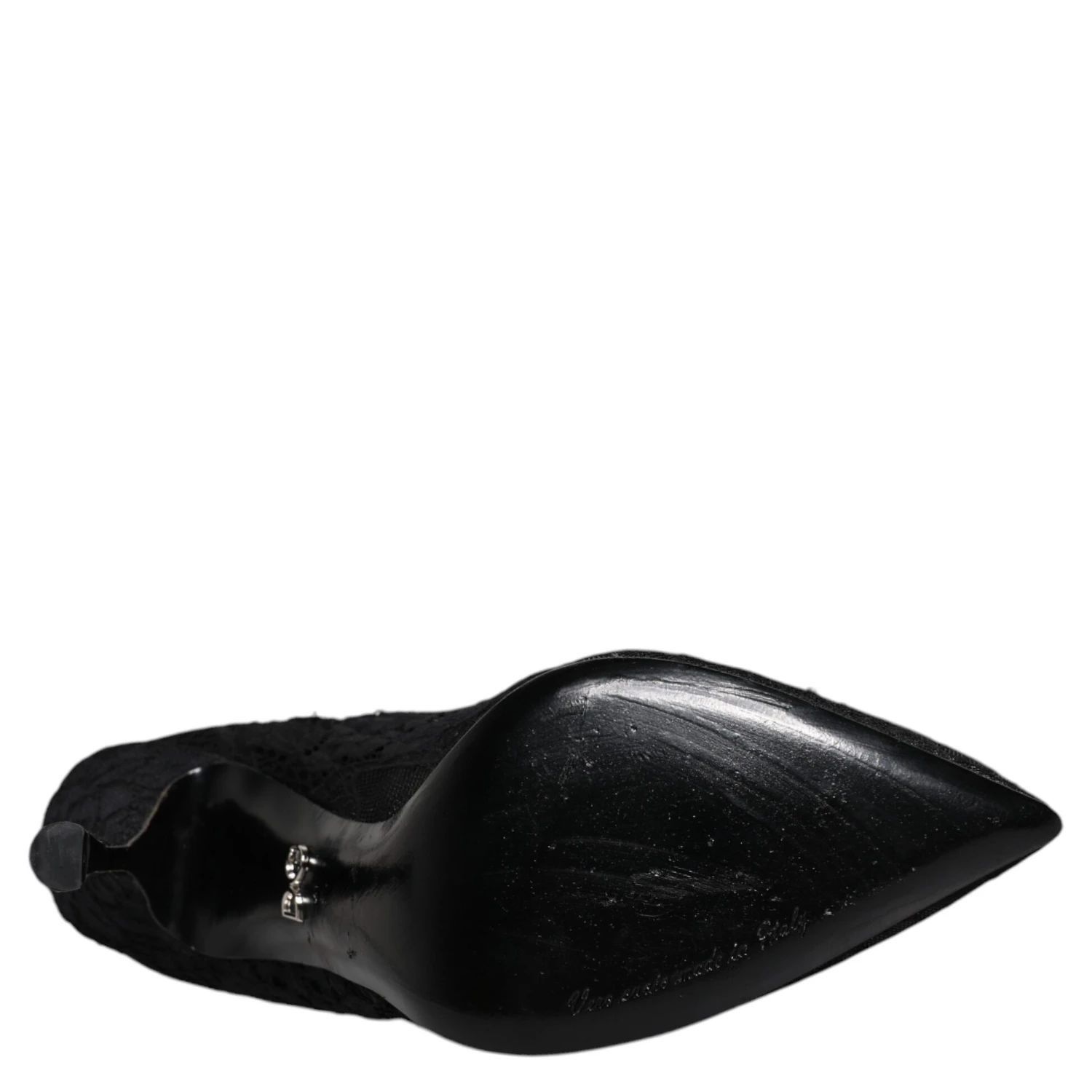 Black Lace Crystals Mary Jane Pumps Shoes