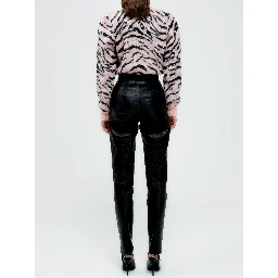 Zebra pattern knitted cardigan