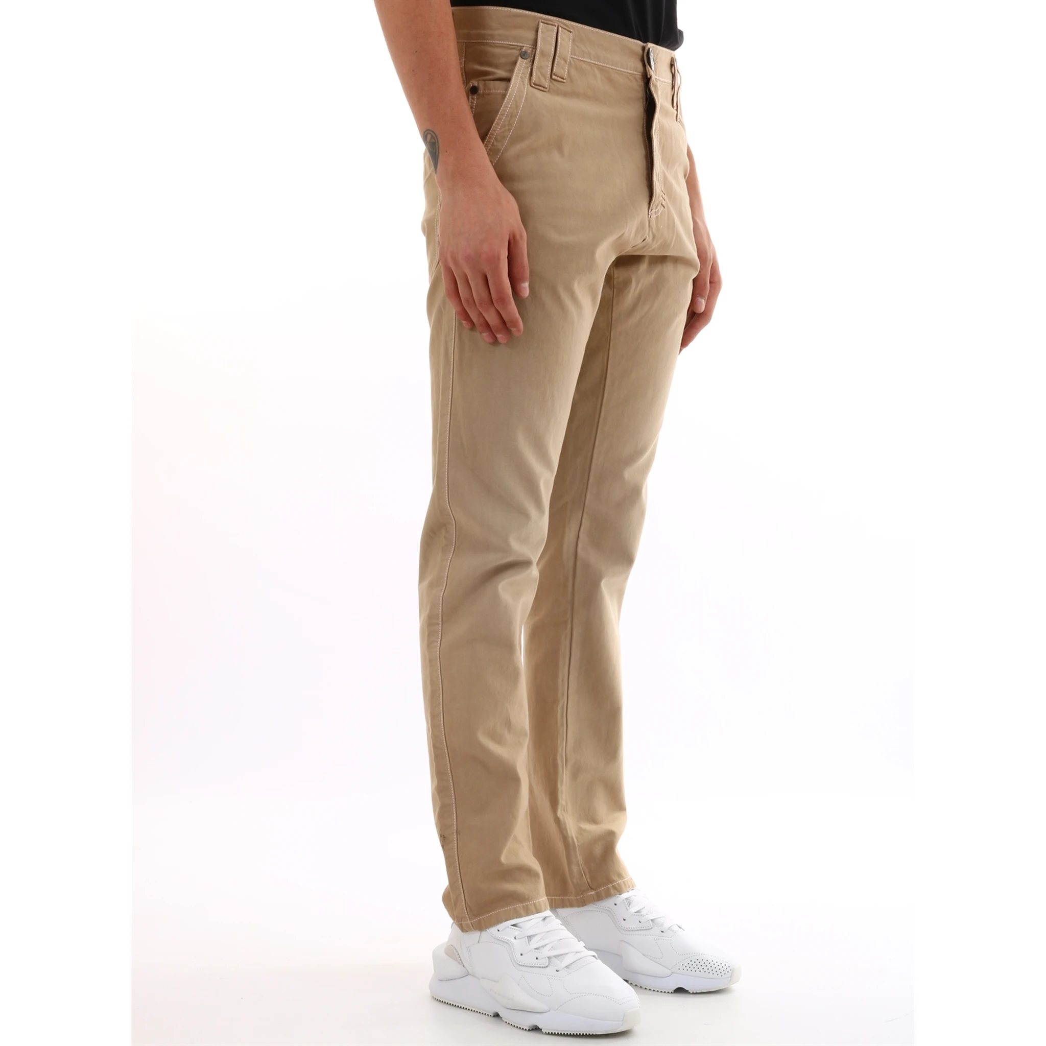 Beige cotton trousers 