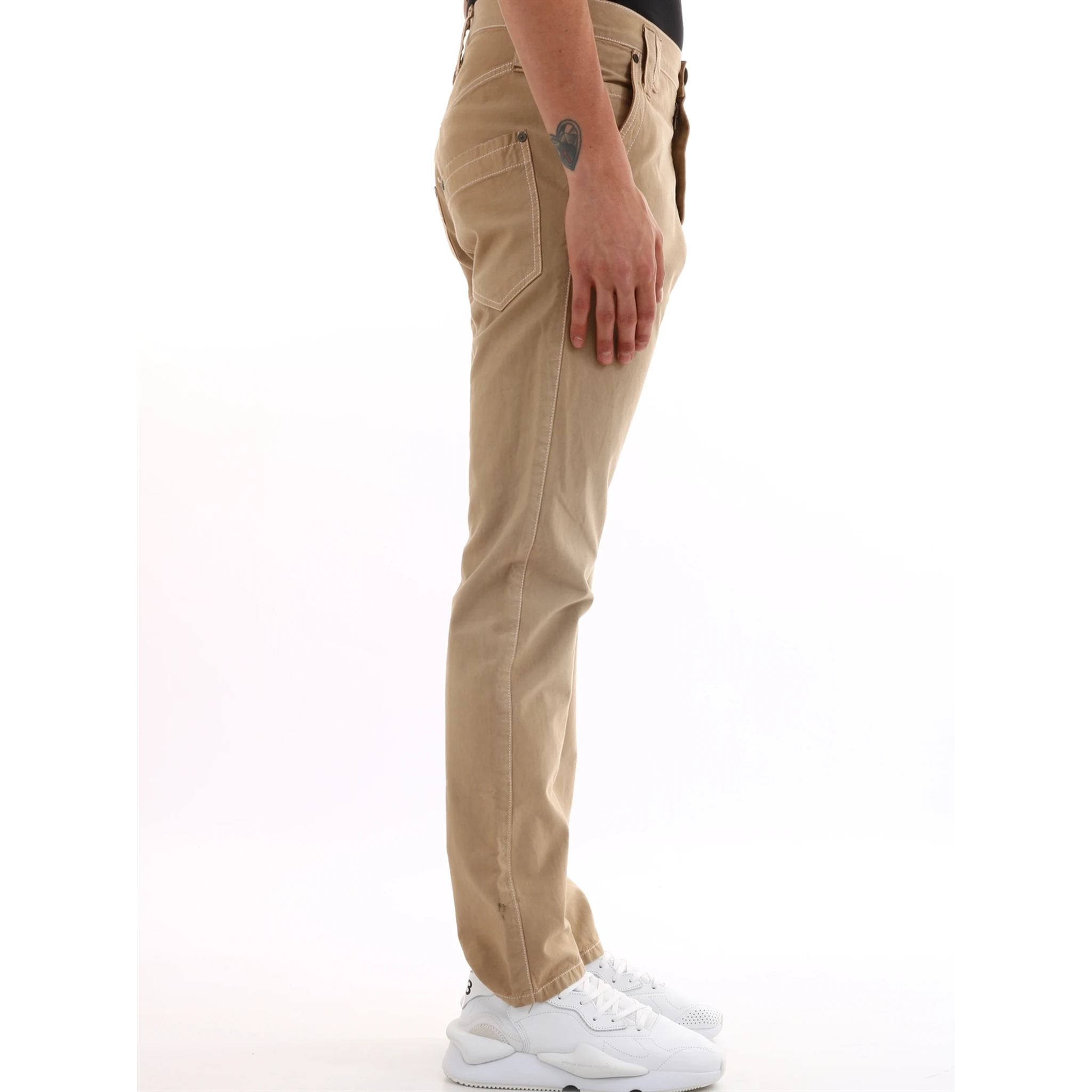 Beige cotton trousers 