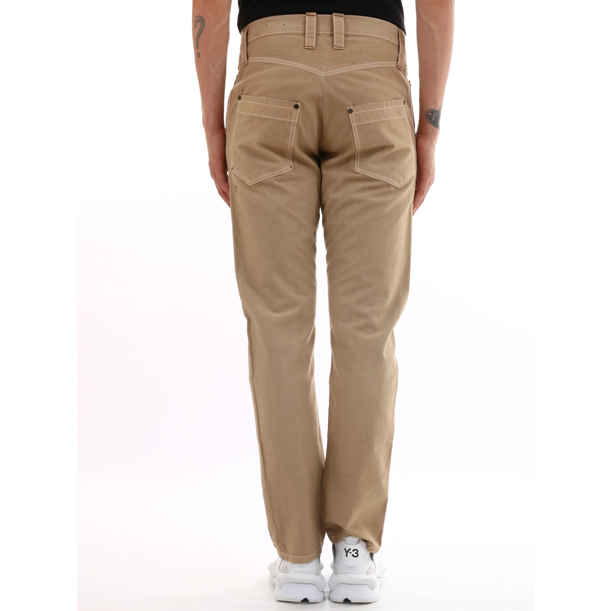 Beige cotton trousers 