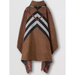 Chevron Check poncho