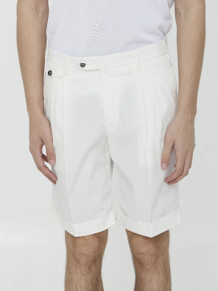 Seersucker bermuda shorts