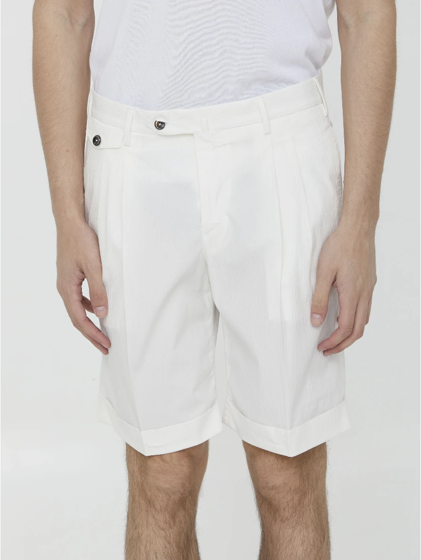 Seersucker bermuda shorts