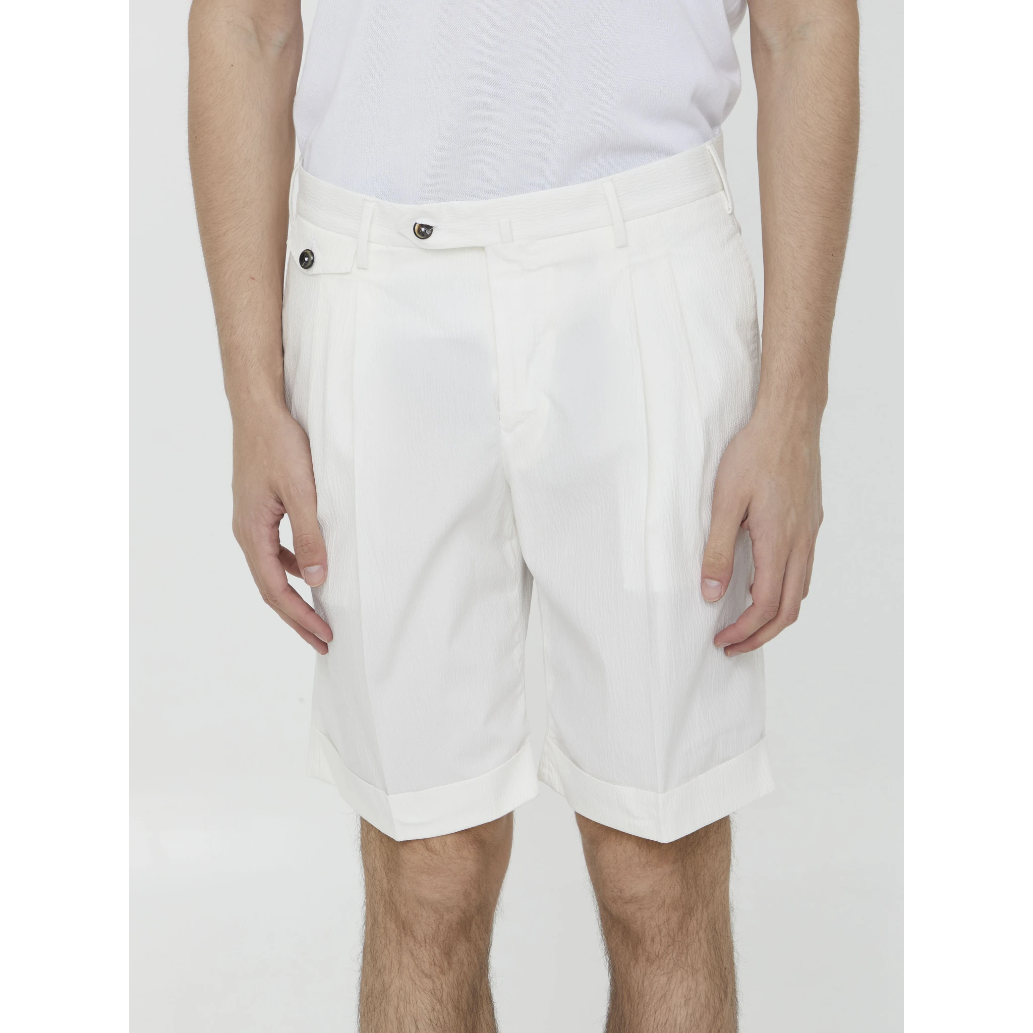 Seersucker bermuda shorts