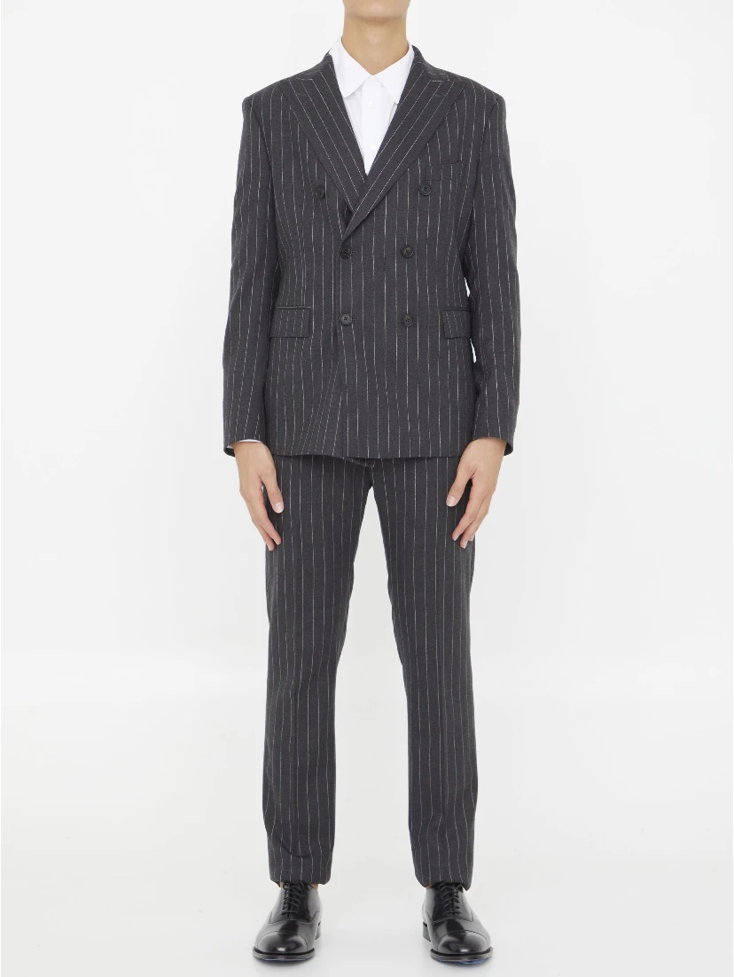 Pinstriped two-piece suit