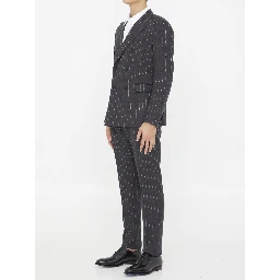 Pinstriped two-piece suit