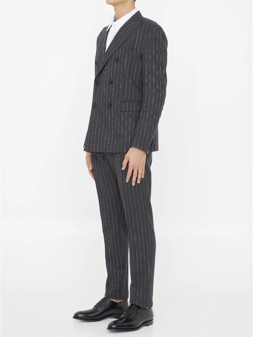 Pinstriped two-piece suit