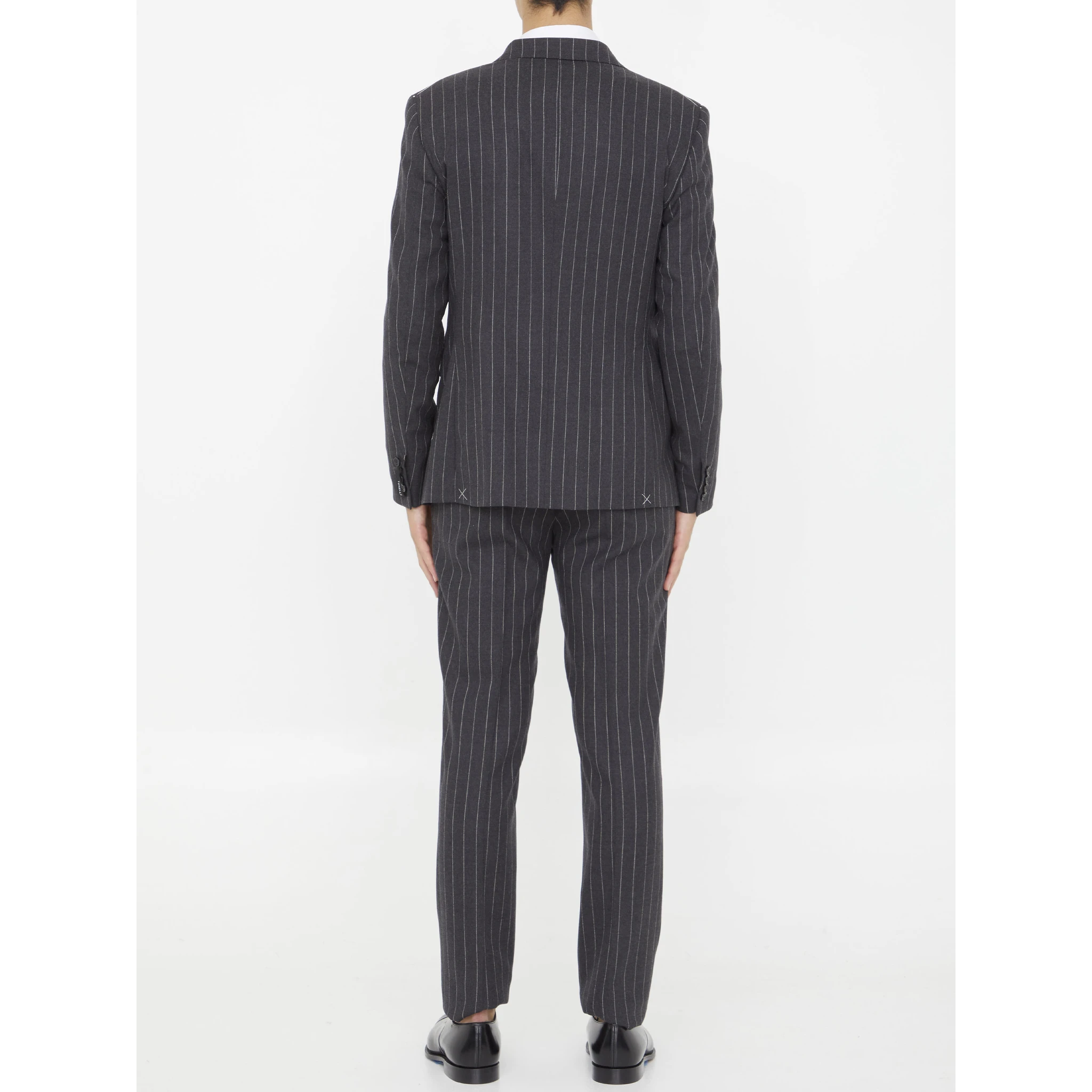 Pinstriped two-piece suit