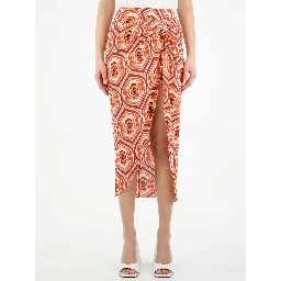 Sarong skirt with graphic print