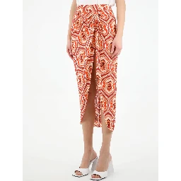 Sarong skirt with graphic print