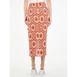 Sarong skirt with graphic print