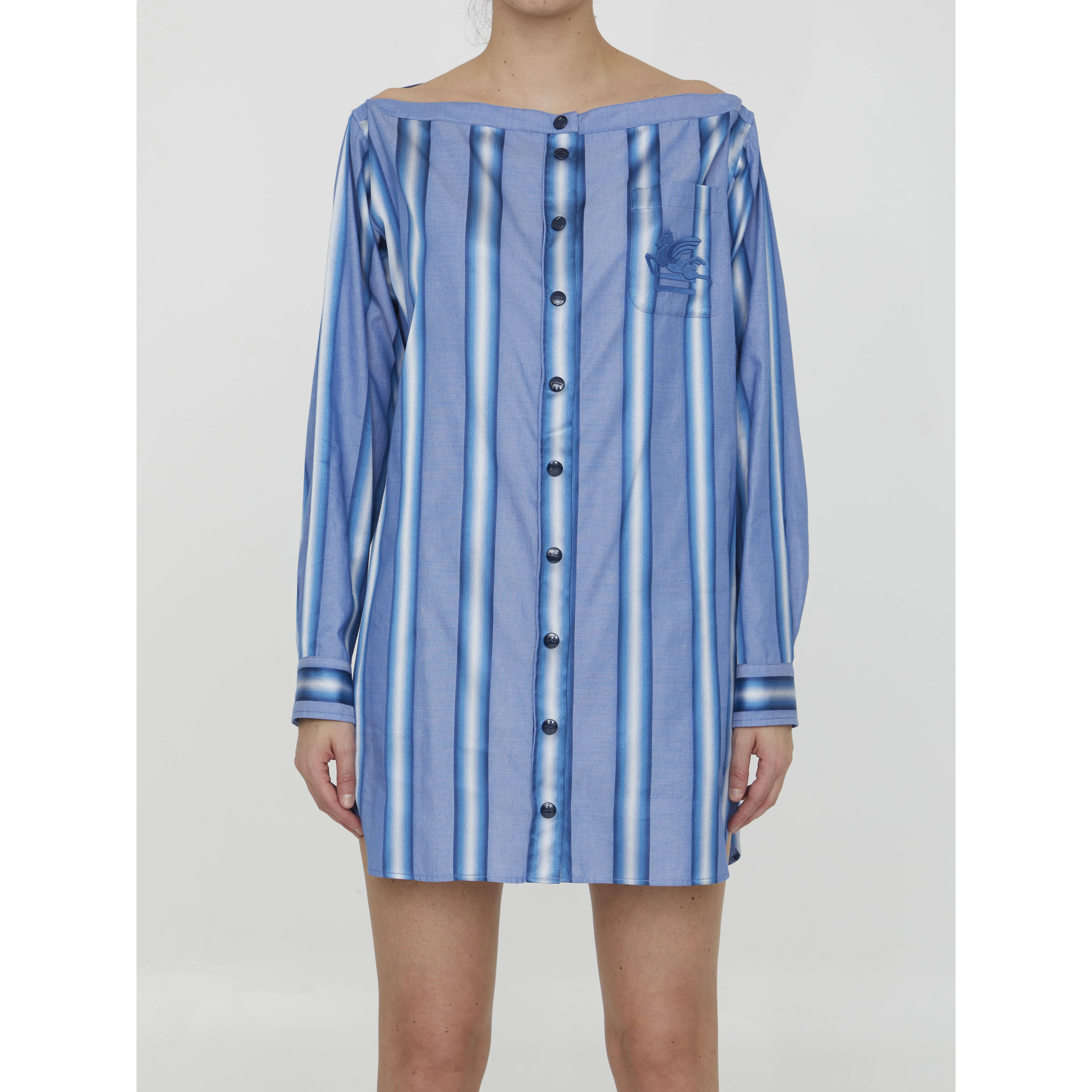 Striped shirt dress