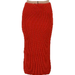Rib-knit Midi Skirt
