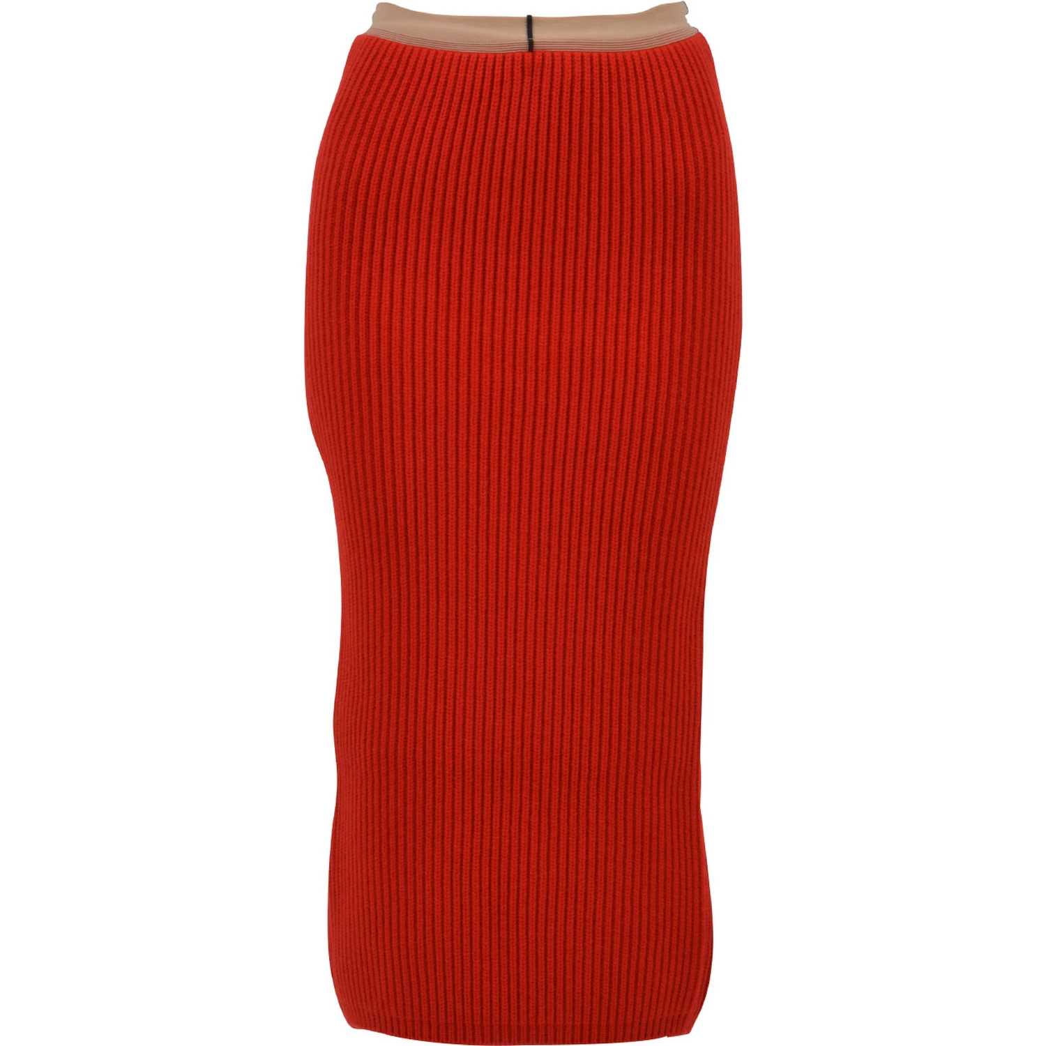 Rib-knit Midi Skirt