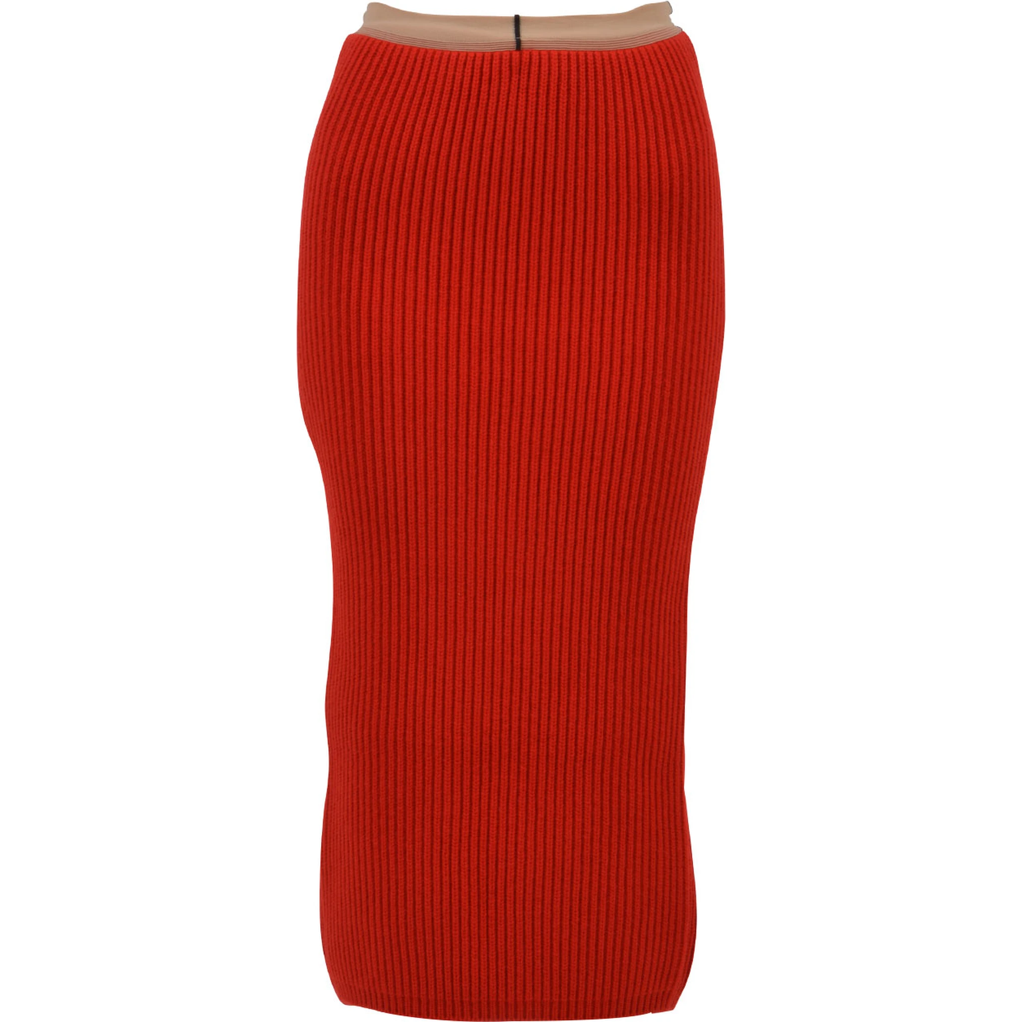 Rib-knit Midi Skirt