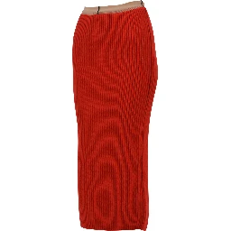 Rib-knit Midi Skirt
