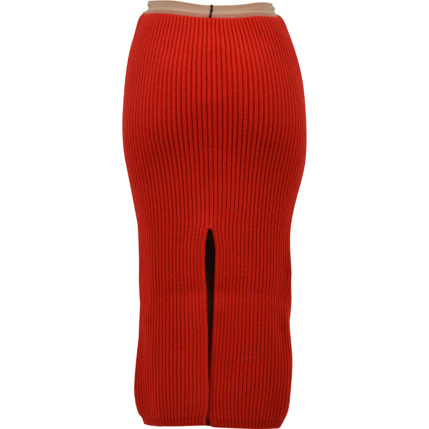 Rib-knit Midi Skirt