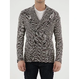 Double-breasted Glen plaid jacket