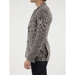 Double-breasted Glen plaid jacket