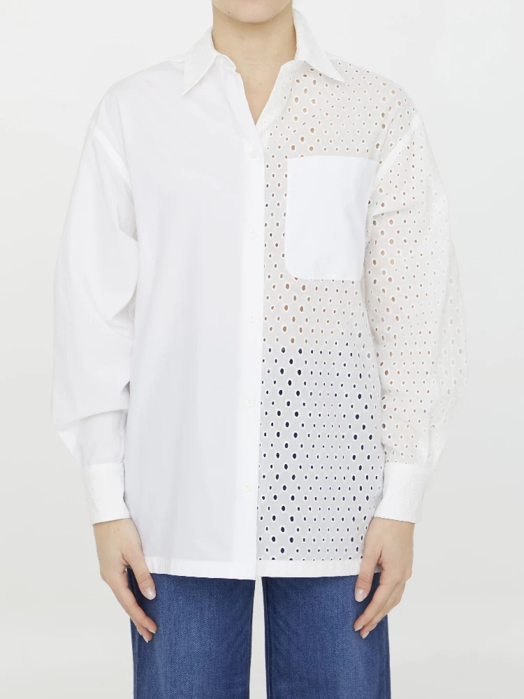Broderie anglaise cotton shirt