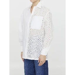 Broderie anglaise cotton shirt