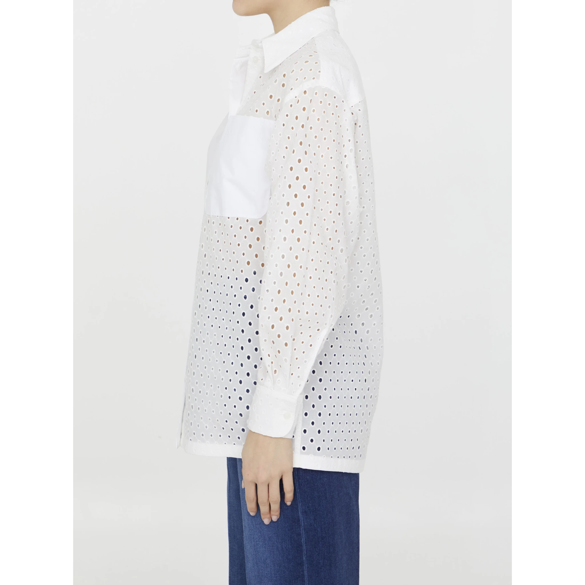 Broderie anglaise cotton shirt