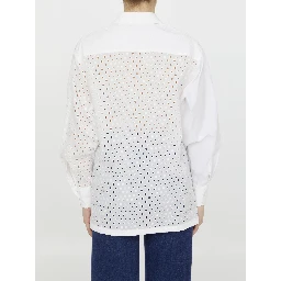 Broderie anglaise cotton shirt