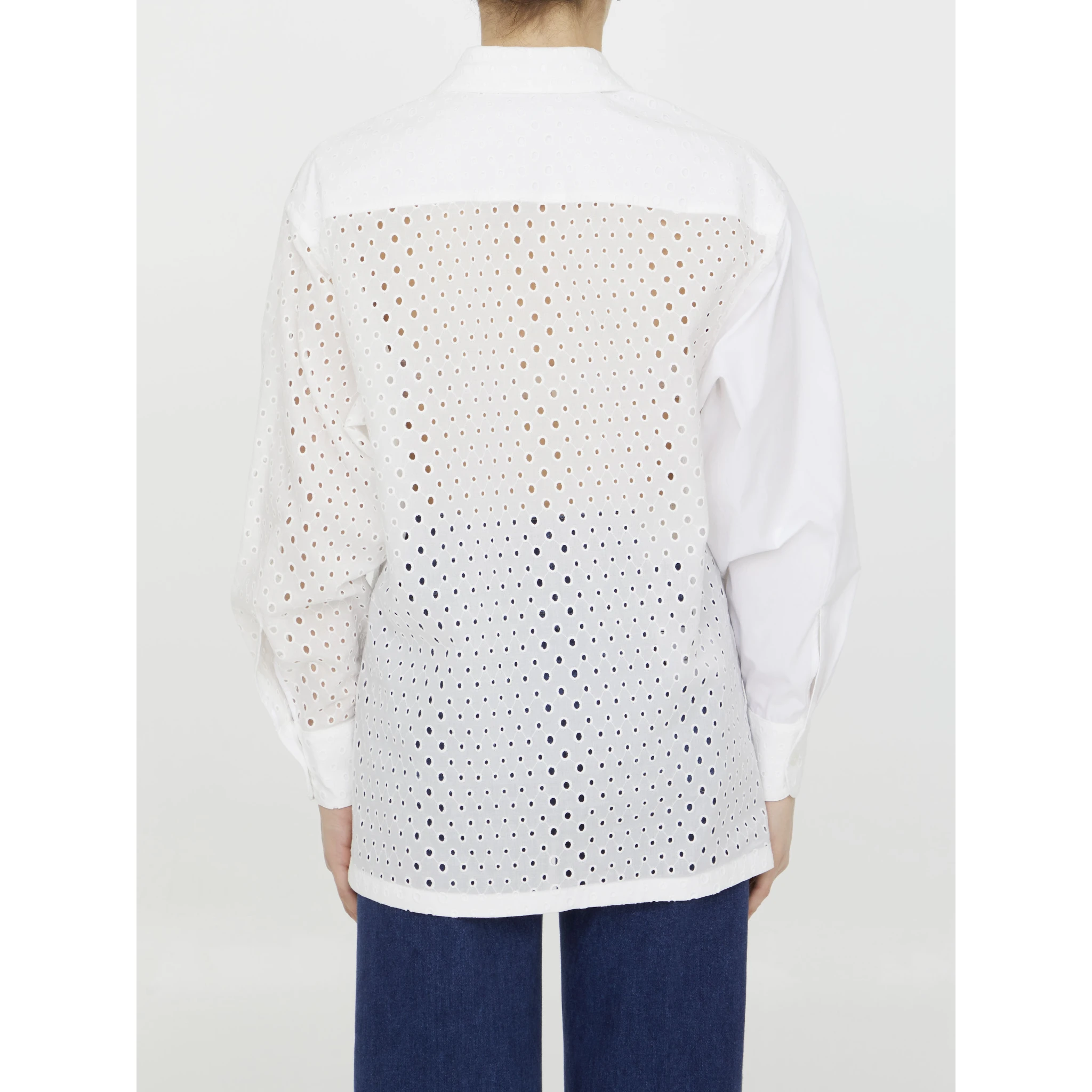 Broderie anglaise cotton shirt