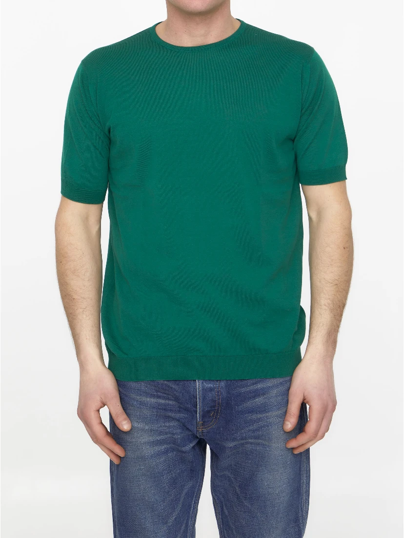 Emerald green cotton jumper